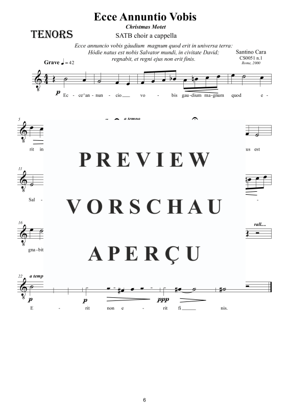 Product gallery: Page 7 of 8 Ecce Annuncio Vobis - Weihnachtsmotette, , Mixed Choir A Cappella