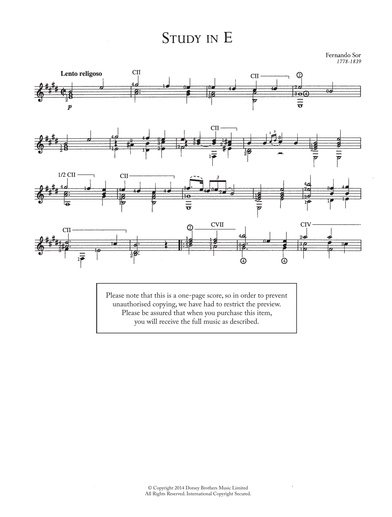 Product gallery: Page 1 of 1 Study In E, Fernando Sor