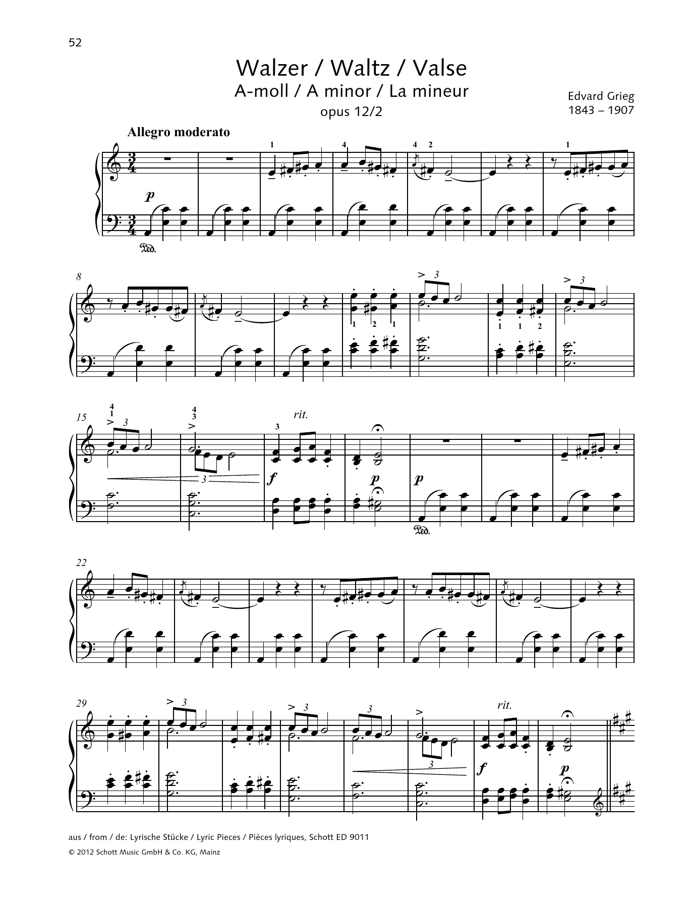 Product gallery: Page 1 of 1 Waltz A minor, Edvard Grieg