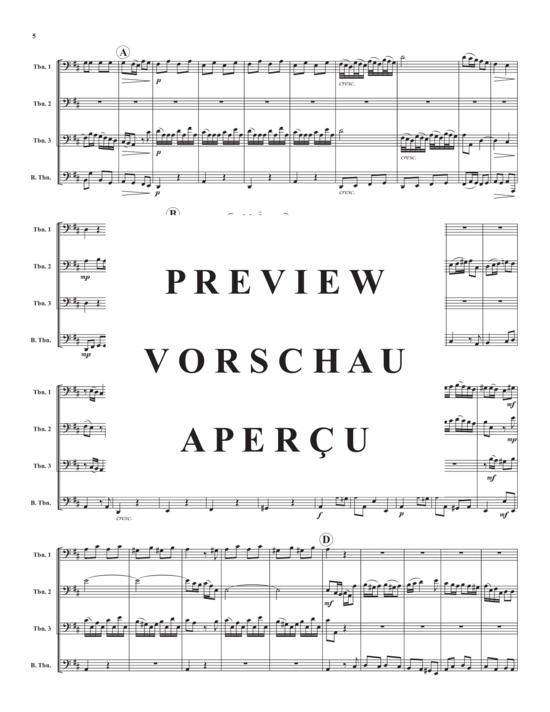 Product gallery: Page 7 of 21 Quartet in D Major, TWV 43:G2 , , (Trombone Quartet)