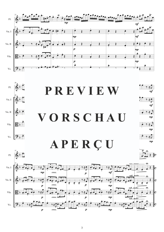 Produktgalerie: Seite 4 von 11 Concerto No.2 to 5 in F major Op.5, , Querflöte Solo und Streicher Ensemble