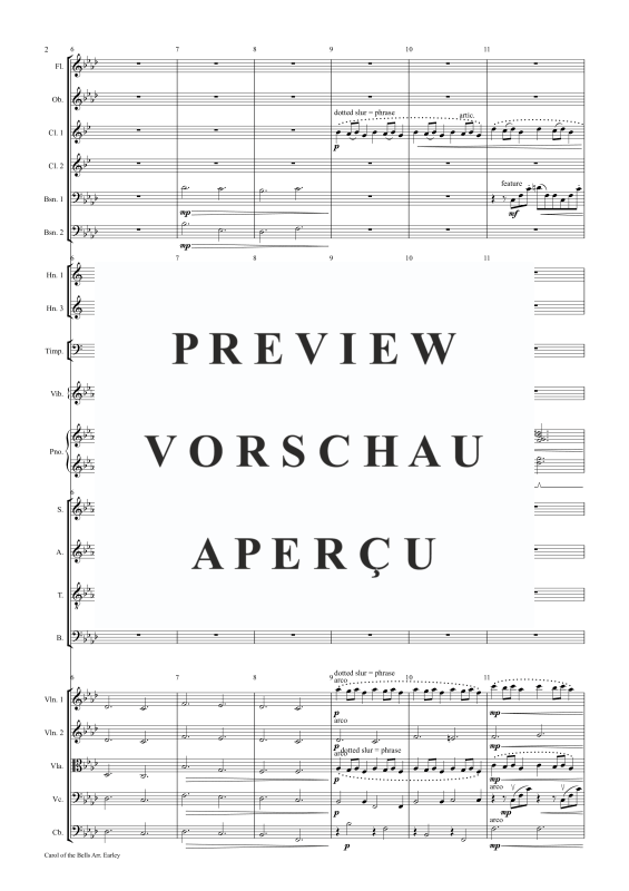 Produktgalerie: Seite 3 von 11 Carol of the Bells, , Gemischter Chor, Klavier und Kammerorchester