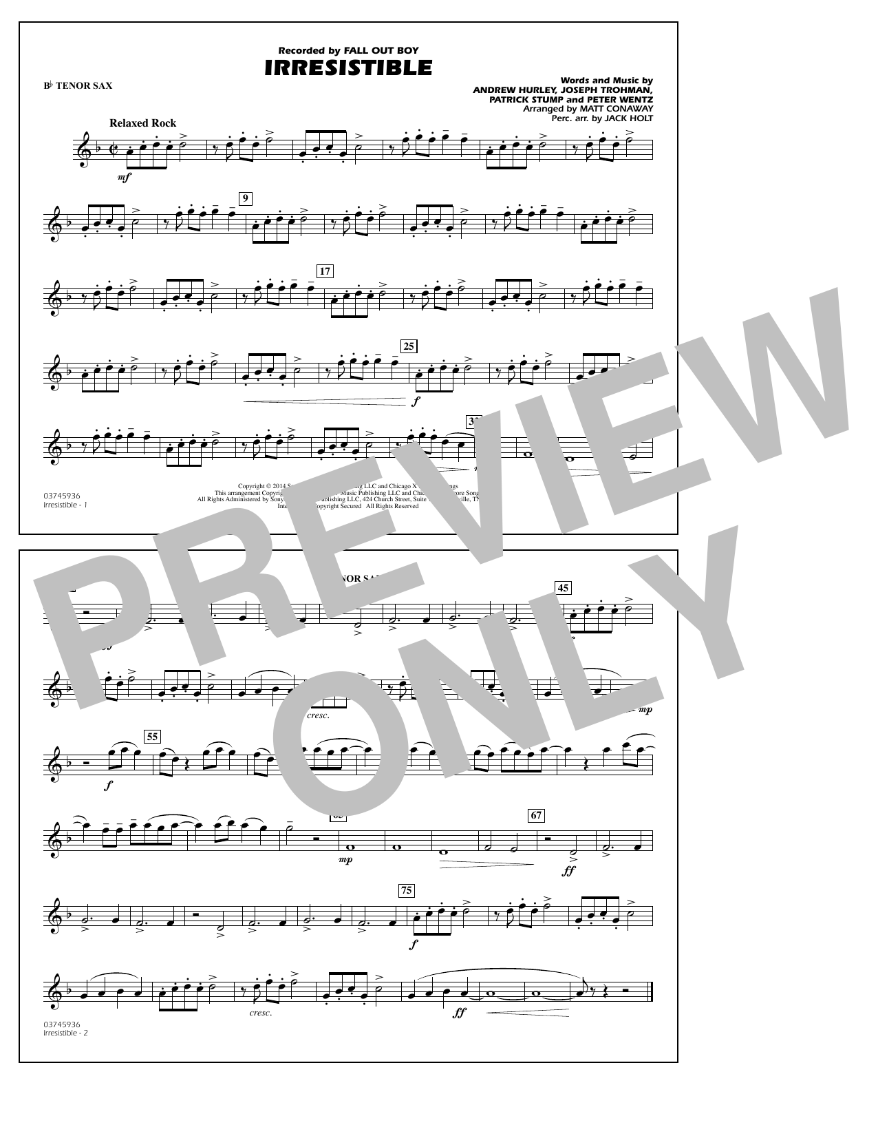Product picture to: Irresistible - Bb Tenor Sax
