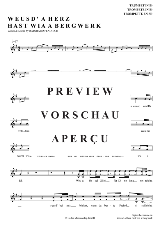 gallery: WeusD´ A Herz Hast Wia Bergwerk , Fendrich, Rainhard, (Trompete in B)