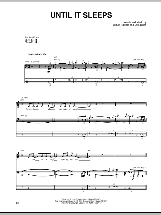 Produktgalerie: Seite 1 von 1 Until It Sleeps, Metallica, E-Bass
