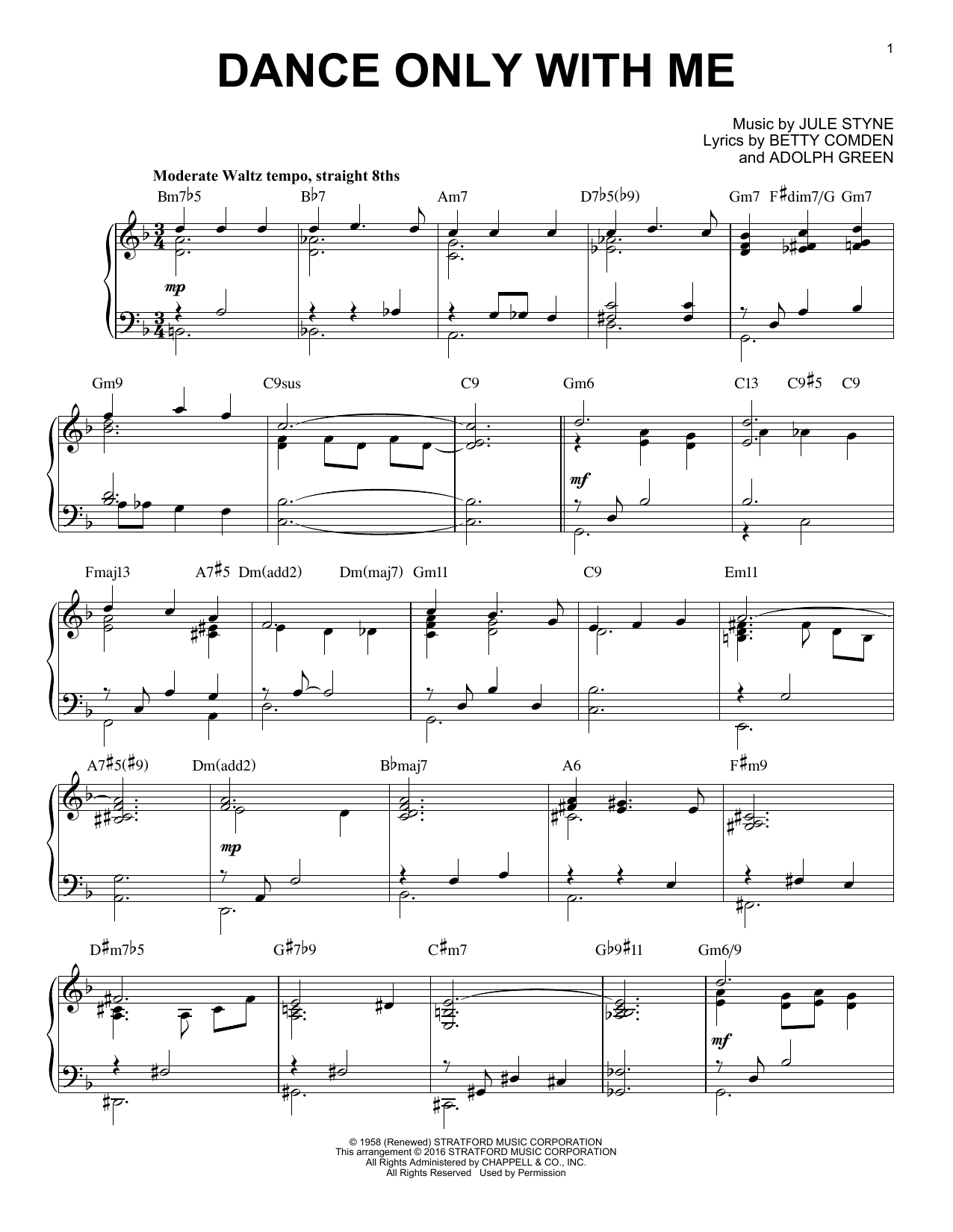 Product gallery: Page 1 of 1 Dance Only With Me [Jazz version] (arr. Brent Edstrom), Perry Como
