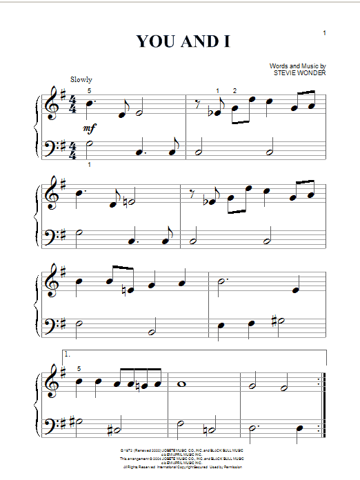 Produktgalerie: Seite 1 von 1 You And I, Stevie Wonder, Klavier