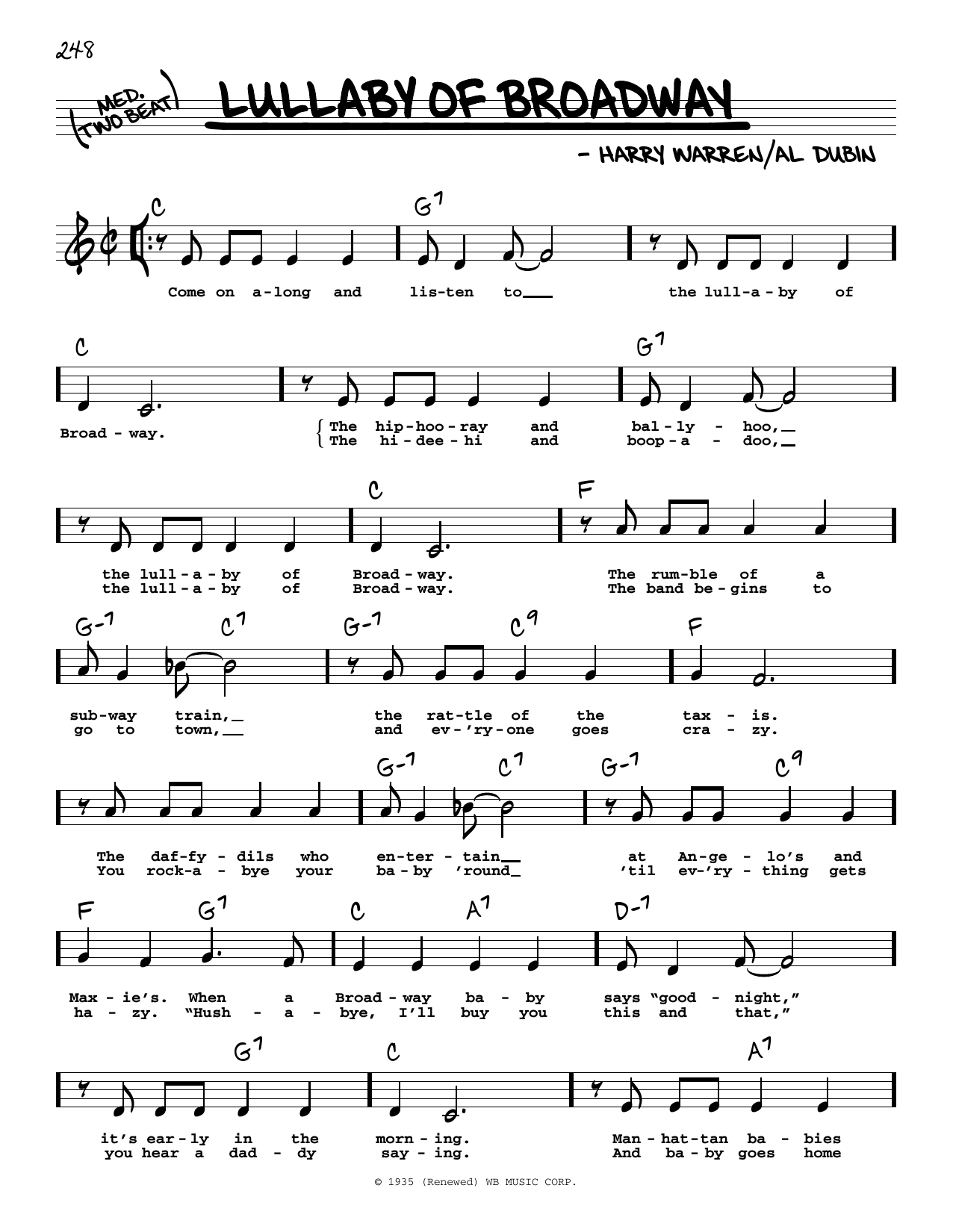 Produktbild zu: Lullaby Of Broadway (High Voice)