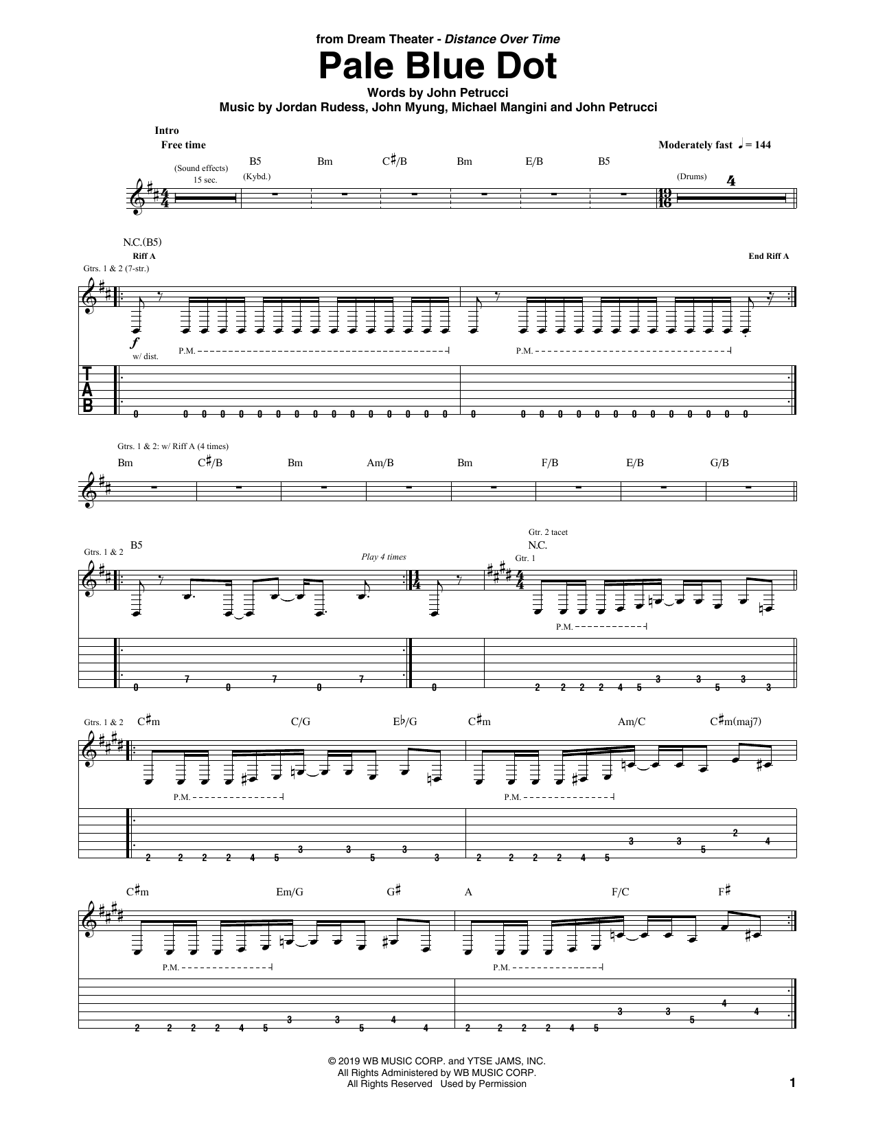 Produktgalerie: Seite 1 von 1 Pale Blue Dot, Dream Theater, Gitarre