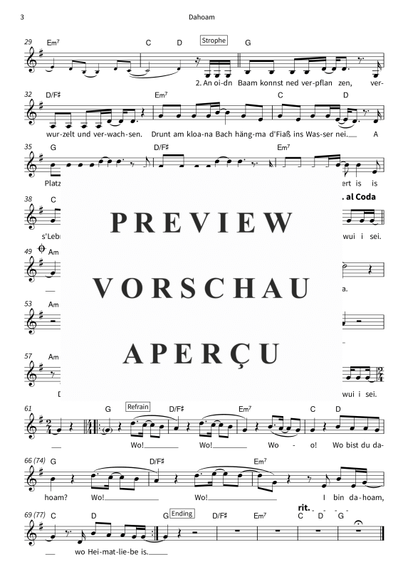gallery: Dahoam, DeSchoWieda, (Leadsheet)