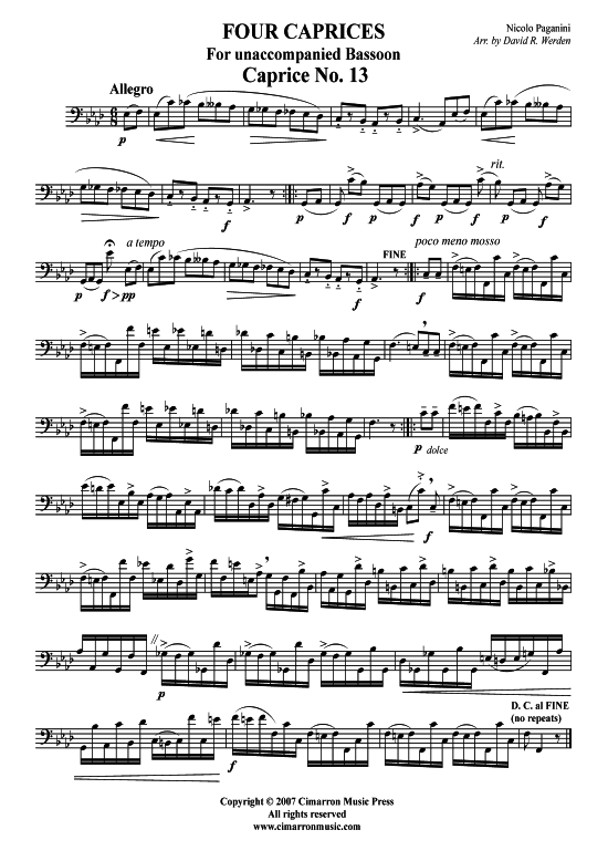 Product picture to: 4 Caprices Niccolo Paganini