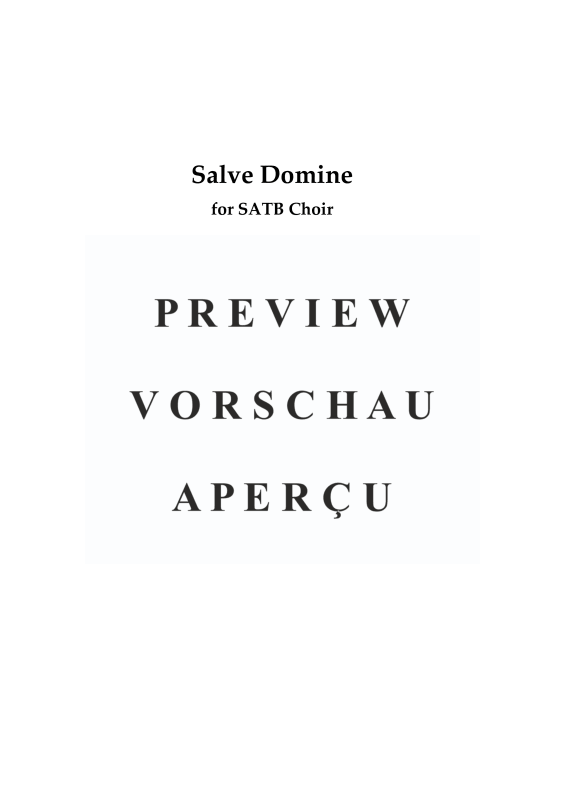 Produktgalerie: Seite 3 von 9 Salve Domine, , Gemischter Chor und Klavier
