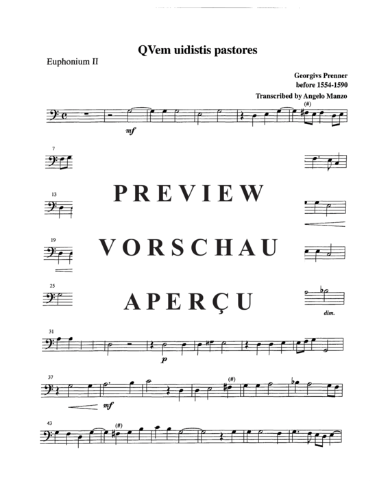 Product gallery: Page 13 of 18 Qvem uidistis pastores , , (Tuba Quartet EETT + Euphonium Solo)