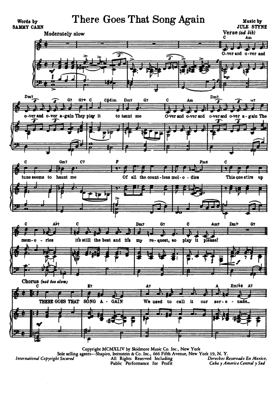 Produktbild zu: There Goes That Song Again  Popular Standard