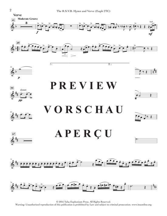 Product gallery: Page 18 of 21 The R.S.V.B Hymn and Verve , , (Tuba Quartett EETT)