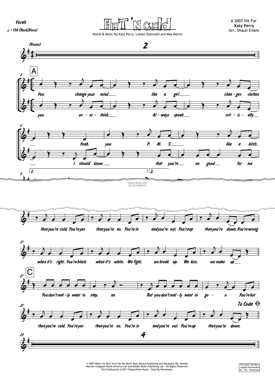 Product gallery: Page 1 of 1 Hot N Cold, Katy Perry