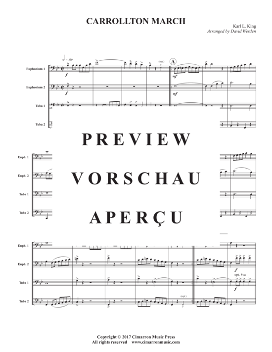 Product gallery: Page 3 of 18 Carrollton March , , (Tuba Quartett EETT)