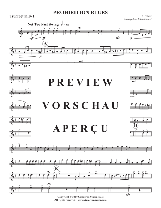 Produktgalerie: Seite 7 von 11 Prohibition Blues , , (Blechbläserquintett)