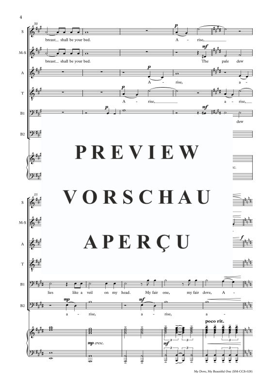 Produktgalerie: Seite 5 von 6 My Dove my Beautiful one, , Gemischter Chor, Soli und Klavier