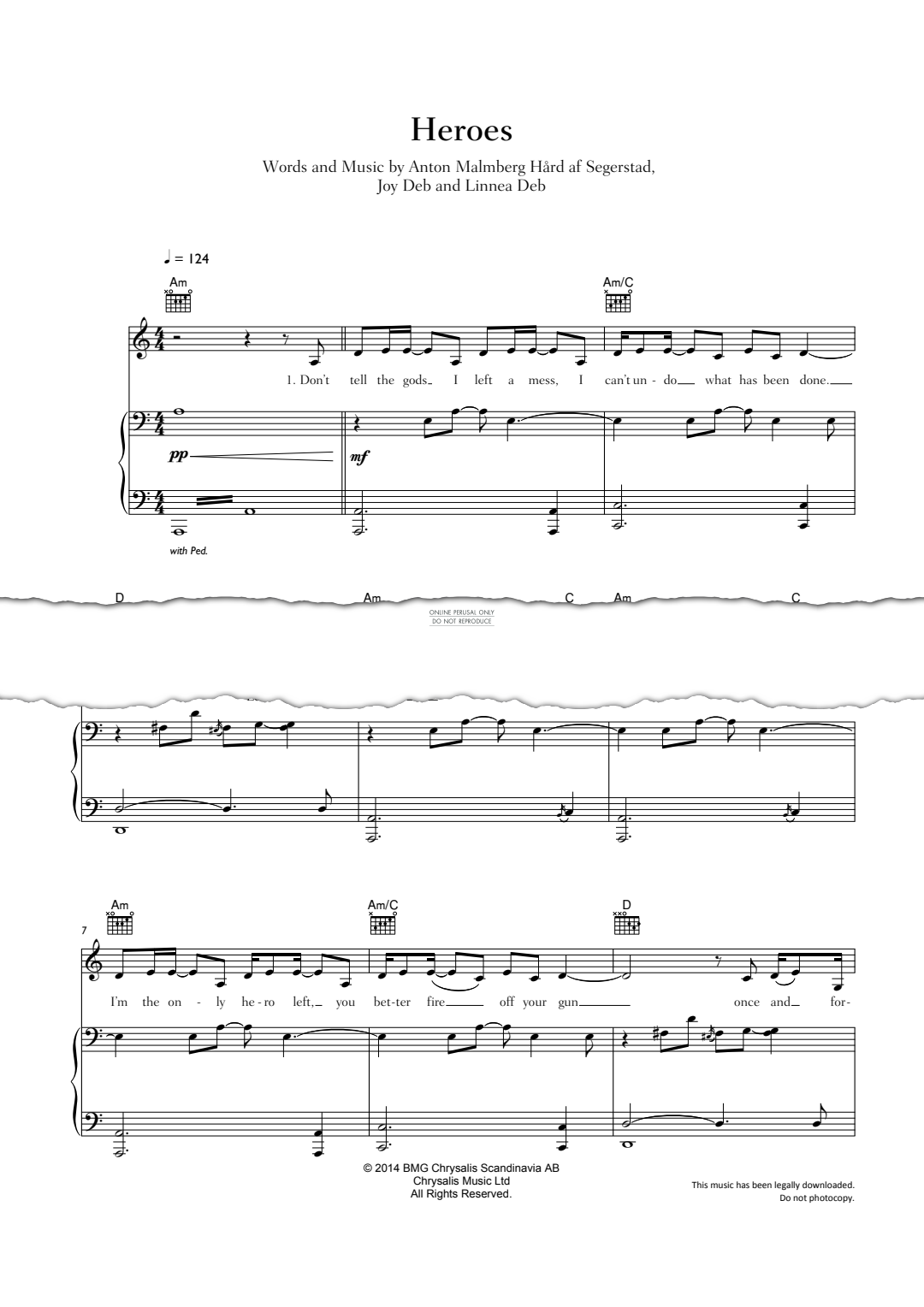 Produktgalerie: Seite 1 von 1 Heroes, Måns Zelmerlöw, Gesang, Gitarre, Klavier