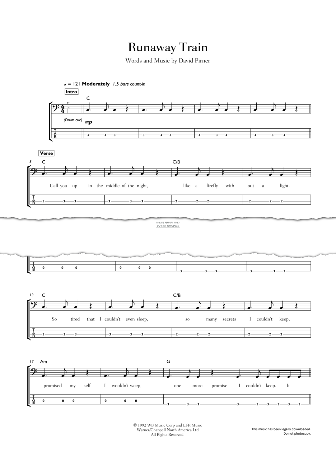 Produktgalerie: Seite 1 von 1 Runaway Train, Soul Asylum, E-Bass