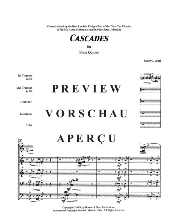 Produktgalerie: Seite 4 von 21 Cascades , , (Blechbläserquintett)