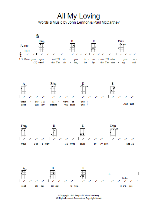 Product gallery: Page 1 of 1 All My Loving, The Beatles