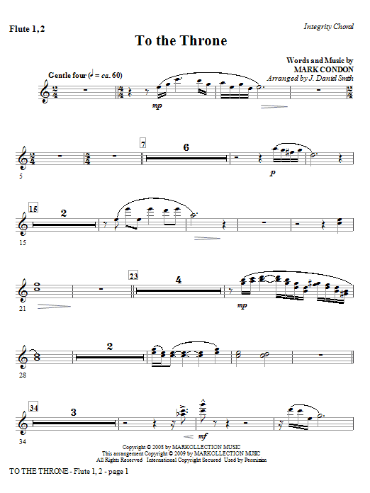 Produktgalerie: Seite 1 von 1 To The Throne - Flute 1 & 2, J. Daniel Smith, Chor