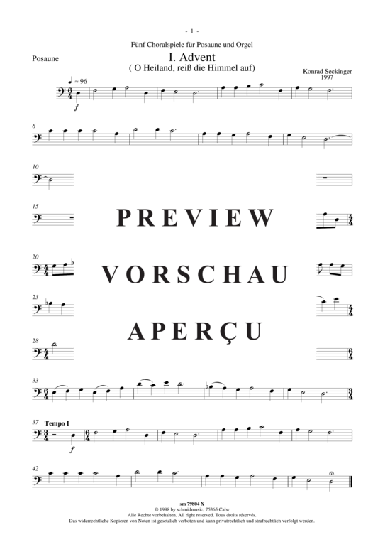 Product gallery: Page 17 of 21 Fünf Choralspiele , , (trombone + organ)