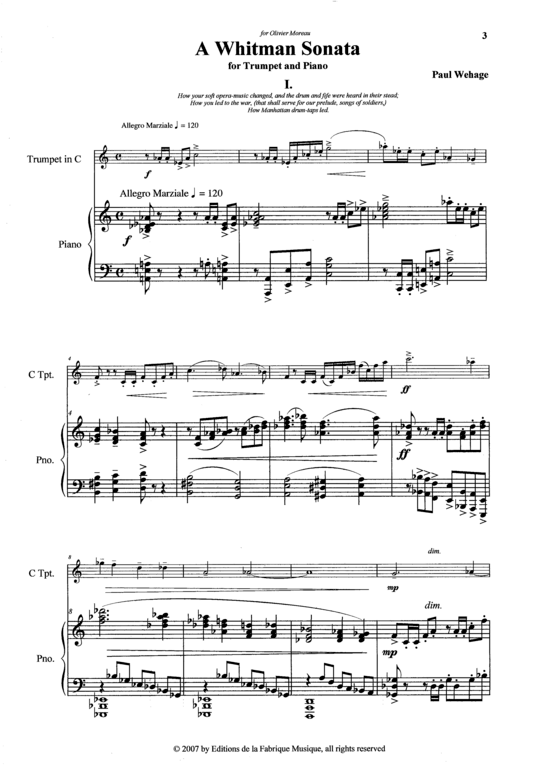 Produktbild zu: A Whitman Sonata Paul Wehage