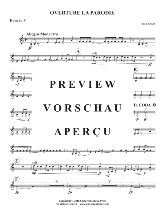 Produktgalerie: Seite 14 von 19 Overture la Parodie , , (Blechbläserquintett)