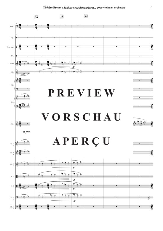 Product gallery: Page 13 of 21 Seul Tes Yeux Demeur&egrave rent , , (violin solo + orchestra) score only