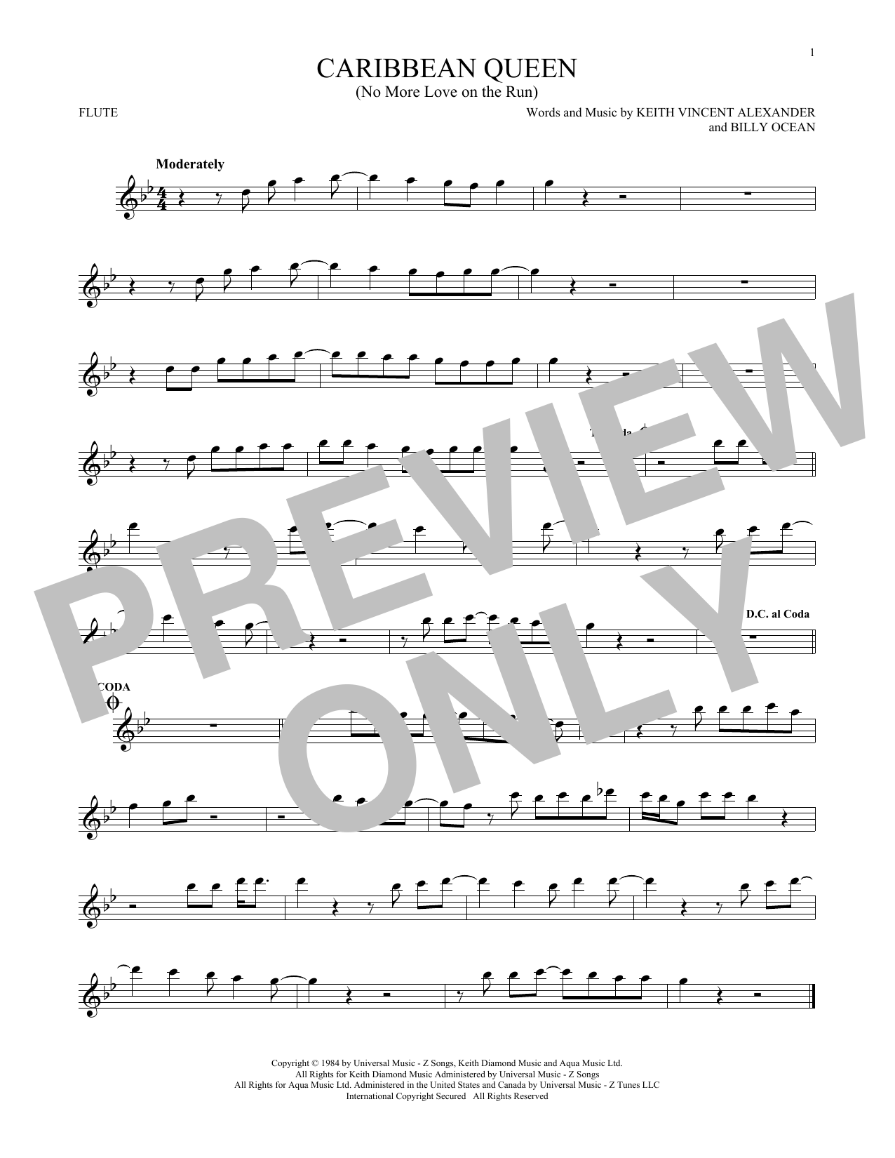 Product gallery: Page 1 of 1 Caribbean Queen (No More Love On The Run), Billy Ocean