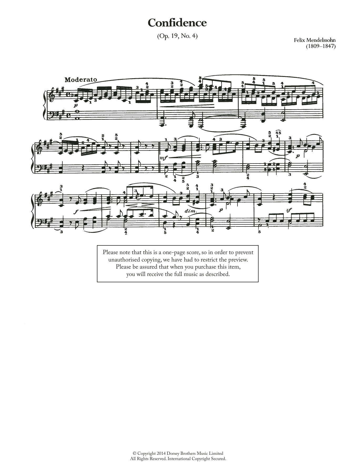 Product picture to: Confidence Op.19, No.4
