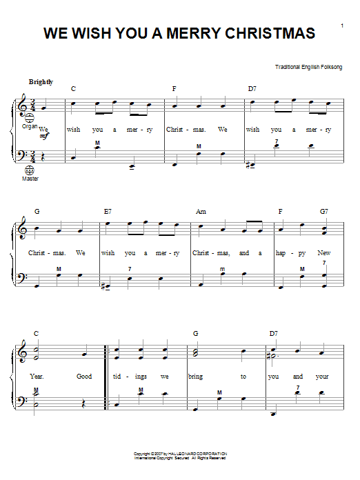 Product gallery: Page 1 of 1 We Wish You A Merry Christmas, Traditional English Folksong