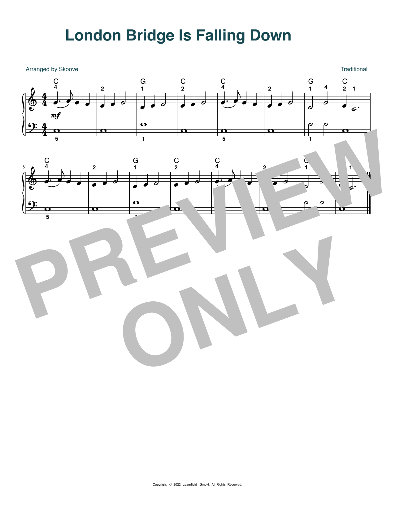 Produktbild zu: London Bridge Is Falling Down (arr. Skoove)
