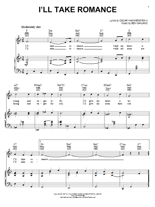 Product gallery: Page 1 of 1 I'll Take Romance, Oscar Hammerstein II