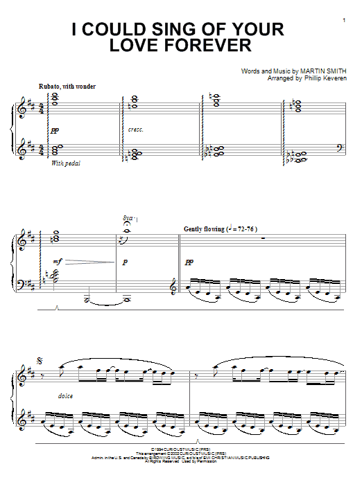 Produktbild zu: I Could Sing Of Your Love Forever (arr. Phillip Keveren)
