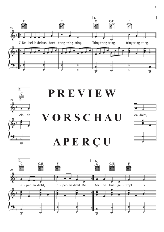 Produktgalerie: Seite 7 von 8 De Wielen Van De Bus, , (Gesang + Klavier, Gitarre)