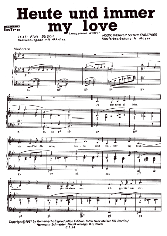 Produktbild zu: Heute und immer my lovePeter Kraus