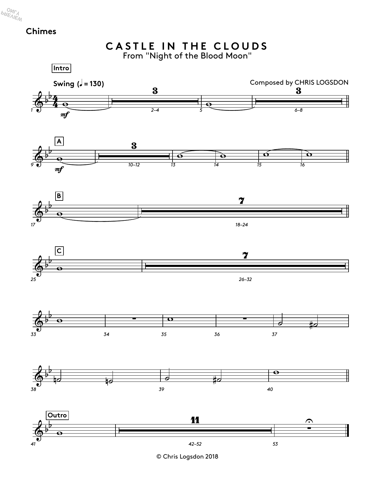 Produktbild zu: Castle In The Clouds (from Night of the Blood Moon) - Chimes