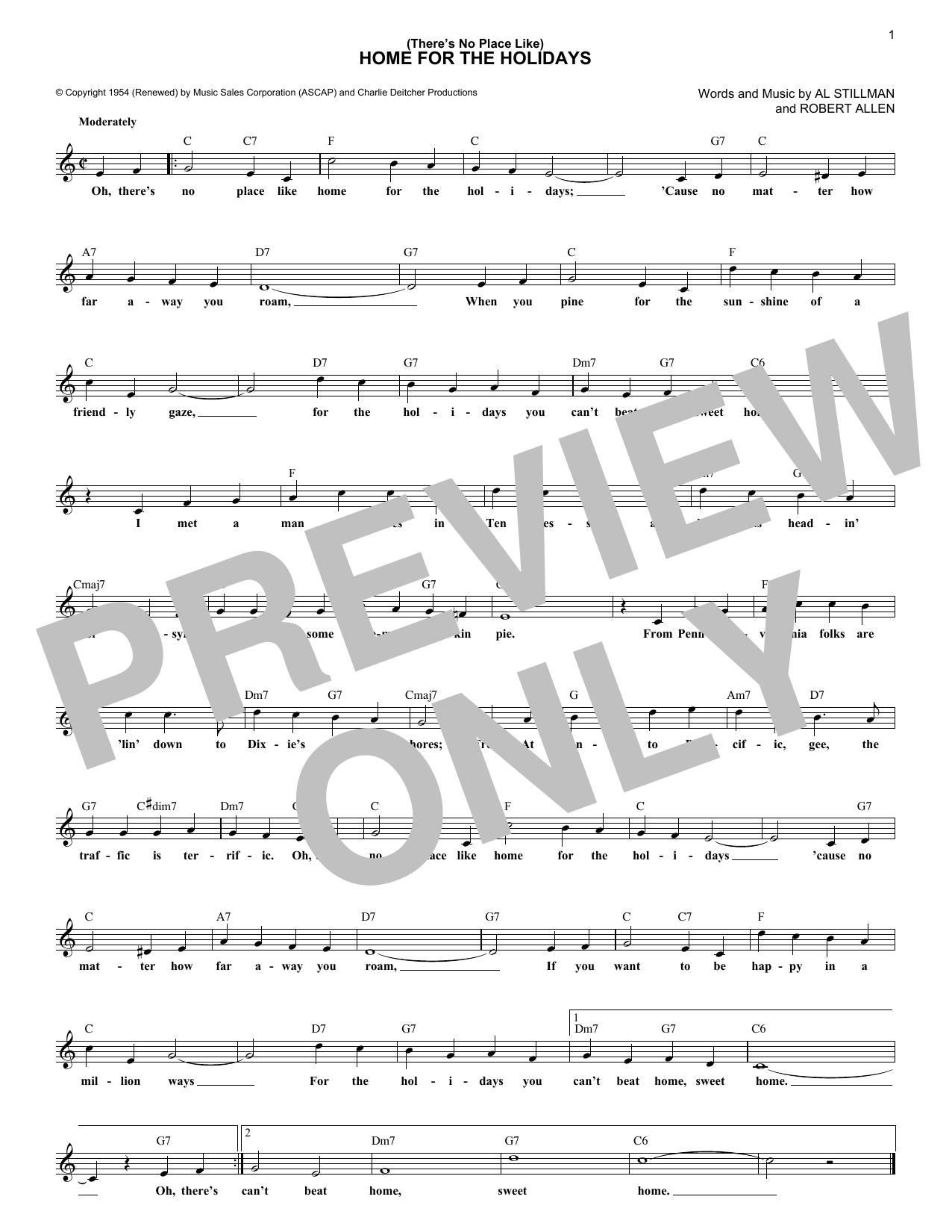 Product gallery: Page 1 of 1 (There's No Place Like) Home For The Holidays, Perry Como