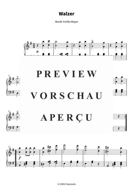 Produktgalerie: Seite 5 von 7 Walzer - Nr. 6 aus den Neun Tänzen für Klavier, , Klavier Solo