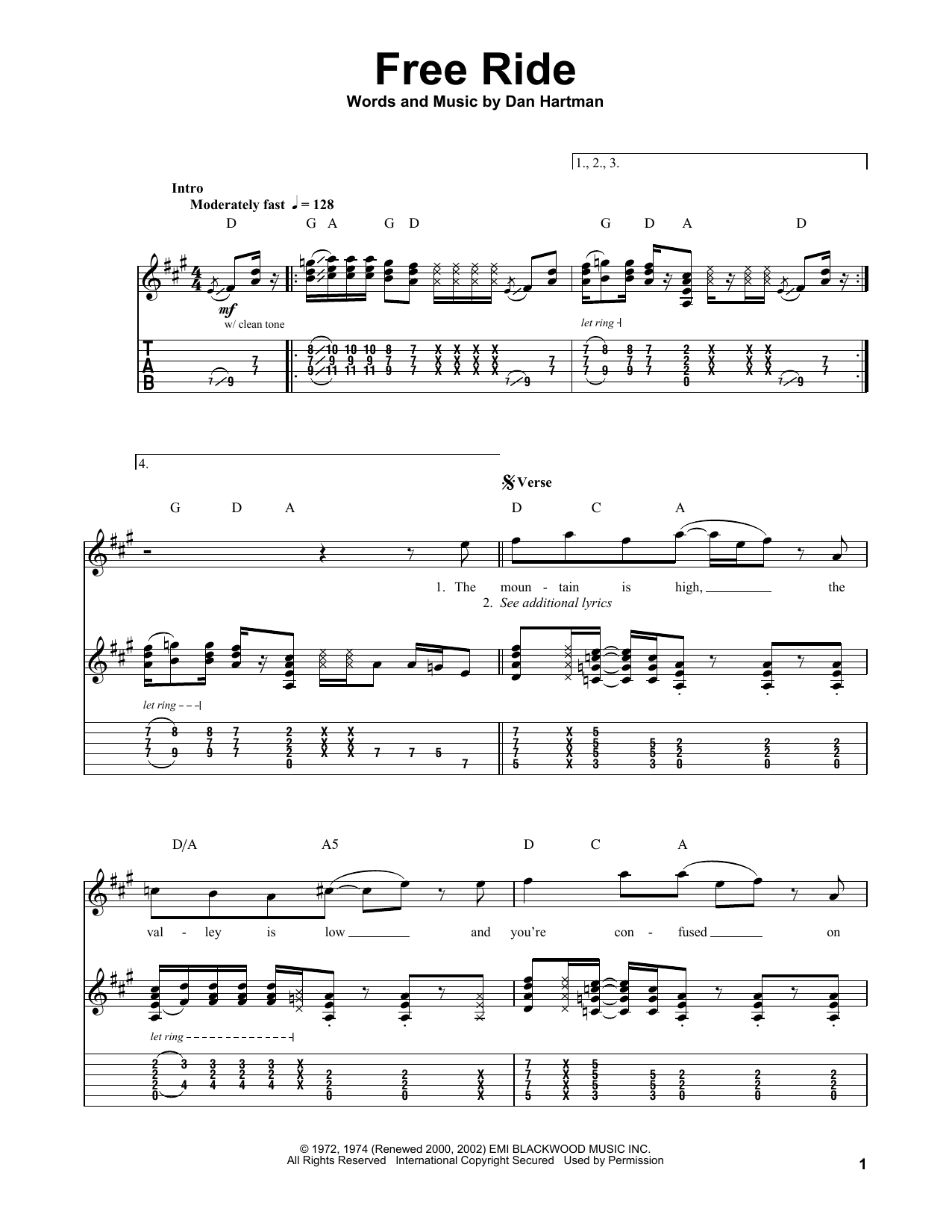 Produktgalerie: Seite 1 von 1 Free Ride, Edgar Winter Group, Gitarre