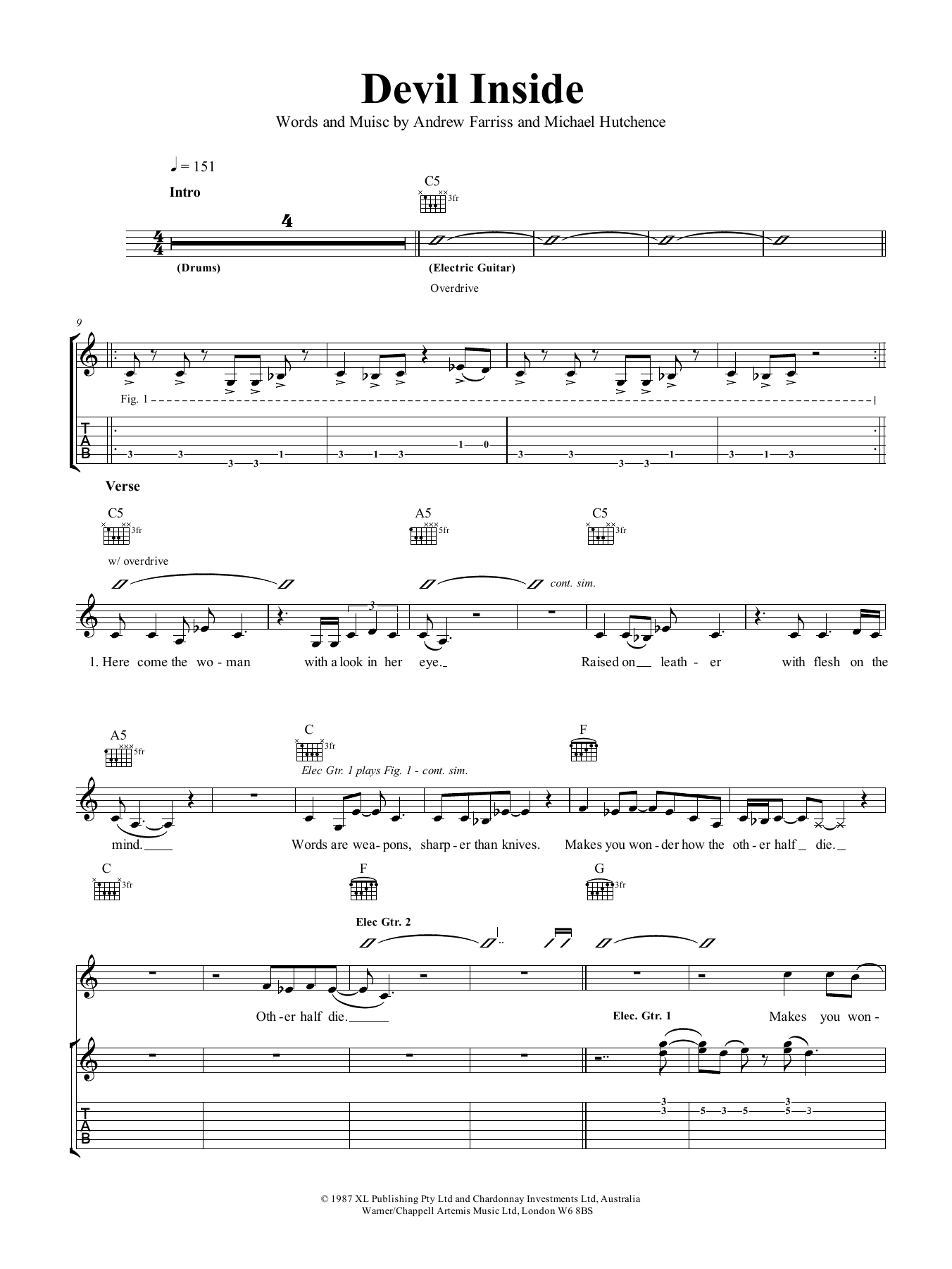 Product gallery: Page 1 of 1 Devil Inside, INXS