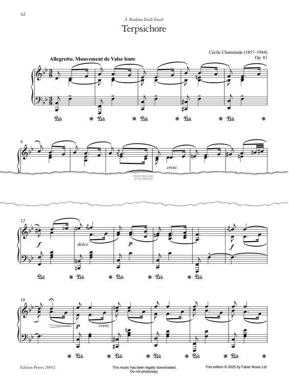 Produktgalerie: Seite 1 von 1 Terpsichore Op. 81, Cécile Chaminade, Klavier