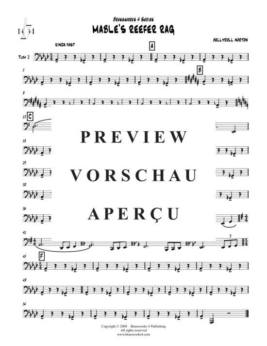 Product gallery: Page 9 of 11 Mable´s Reefer Rag , , (Tuba Quartet: 2x Baritone, 2xTuba)