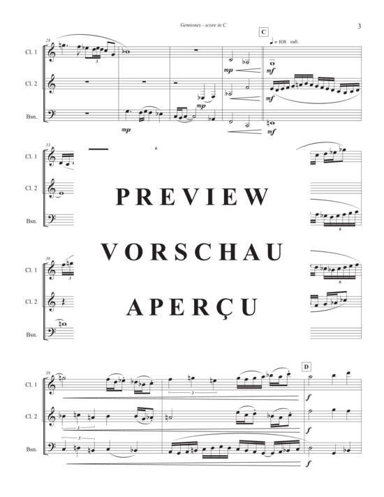 Product gallery: Page 6 of 21 Gemtones , , (2 clarinets and bassoon/bass clarinet)