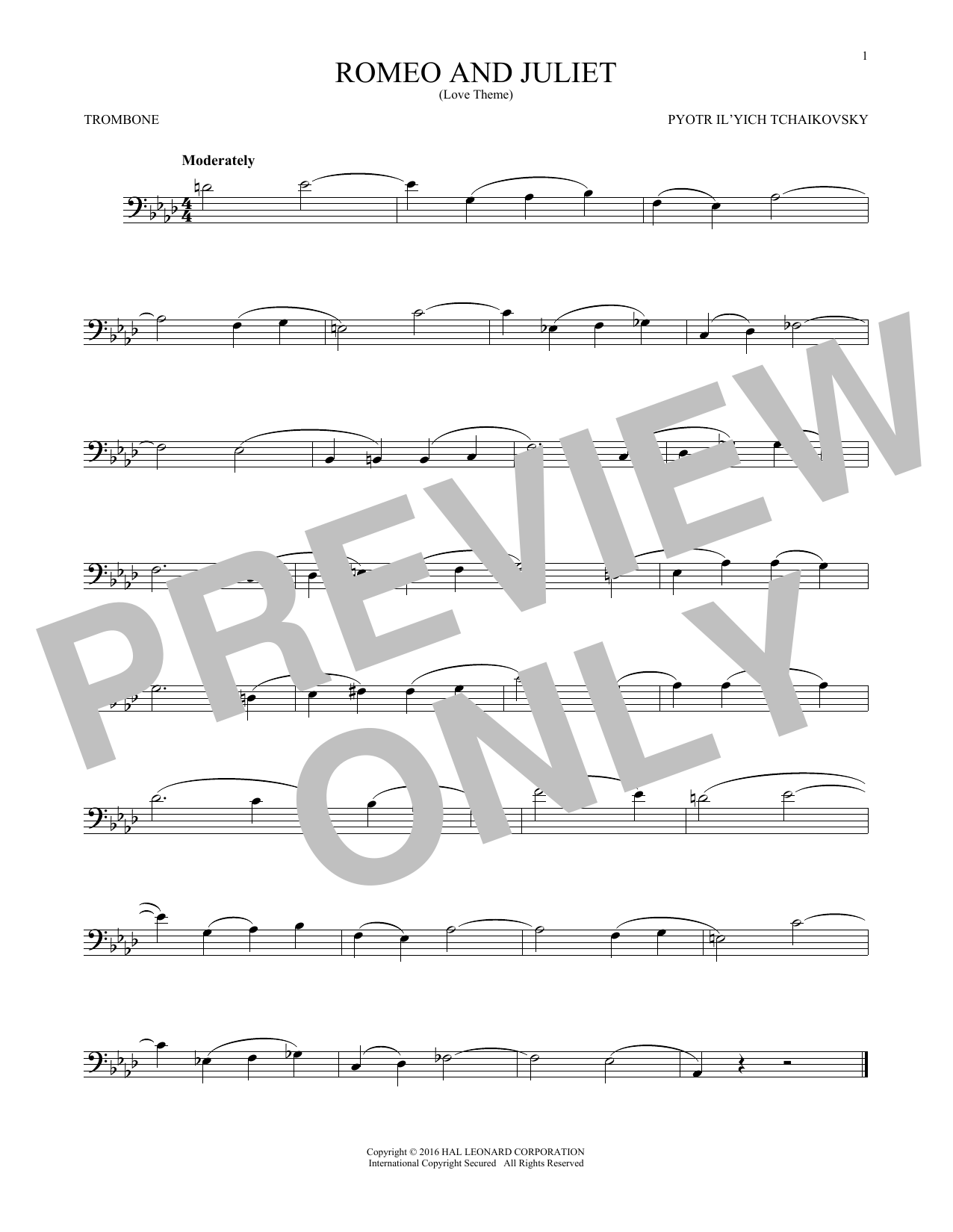 Product gallery: Page 1 of 1 Romeo And Juliet (Love Theme), Pyotr Il'yich Tchaikovsky