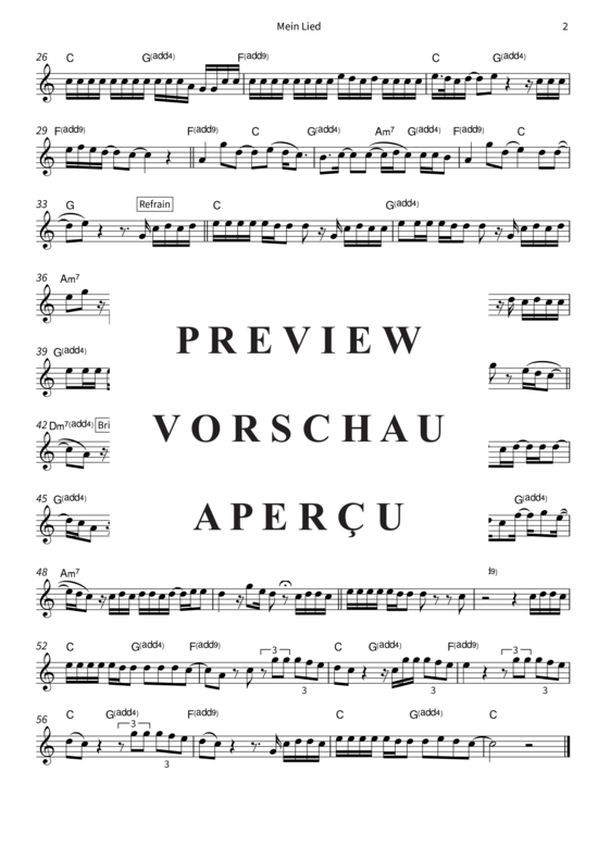 Product gallery: Page 5 of 5 Mein Lied (Alt-Saxophon) , Berge, Lead Sheet